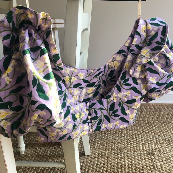 New: Agua by Agua Bendita Nova Lila Top. Size Large - Picture 9 of 16